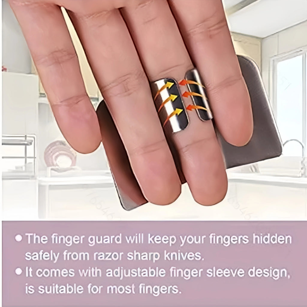 Stainless Steel Finger Guard – Kitchen Finger Protector for Safe Cutting product