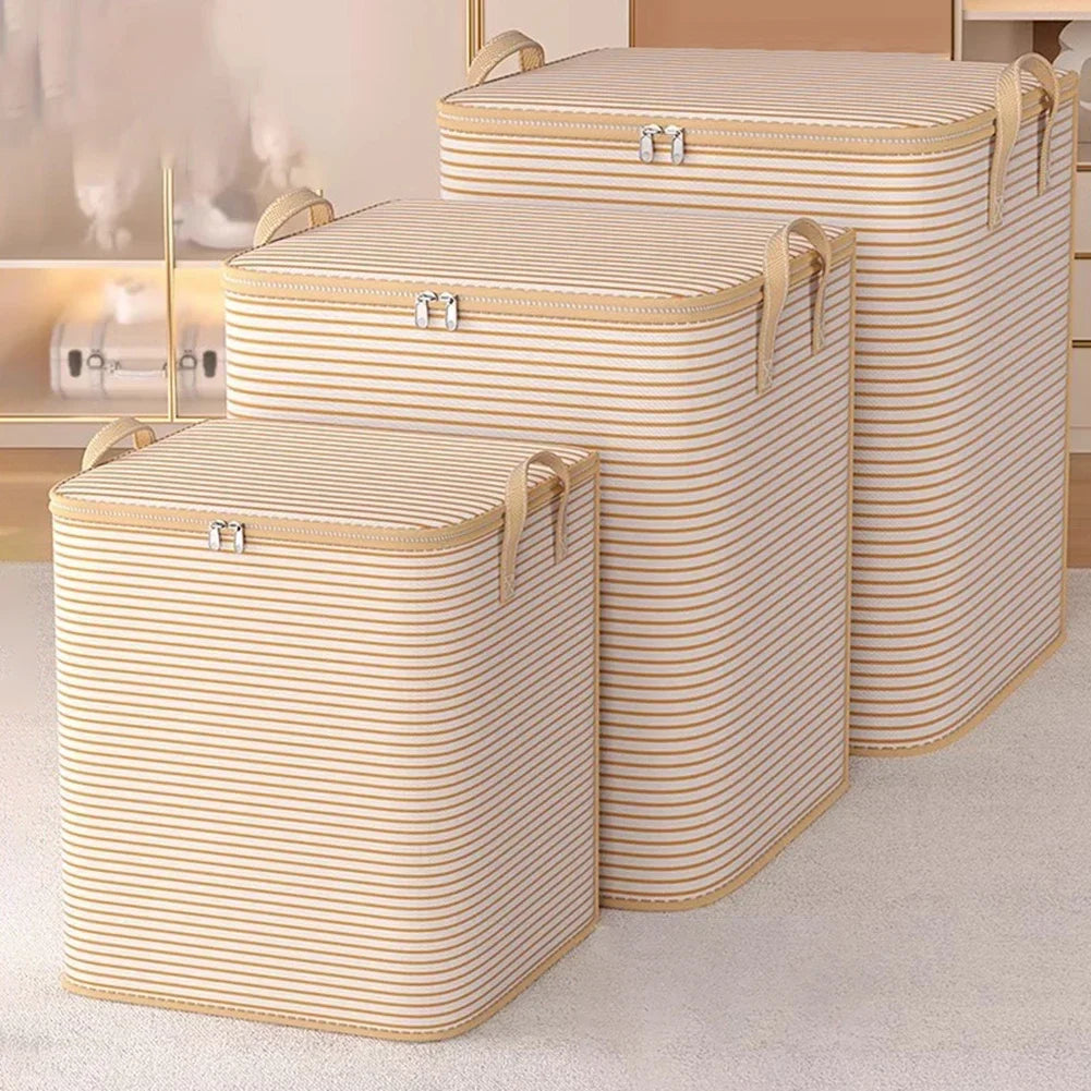 Extra Large Clothes Storage Bag with Zipper – Breathable Closet Organizer for