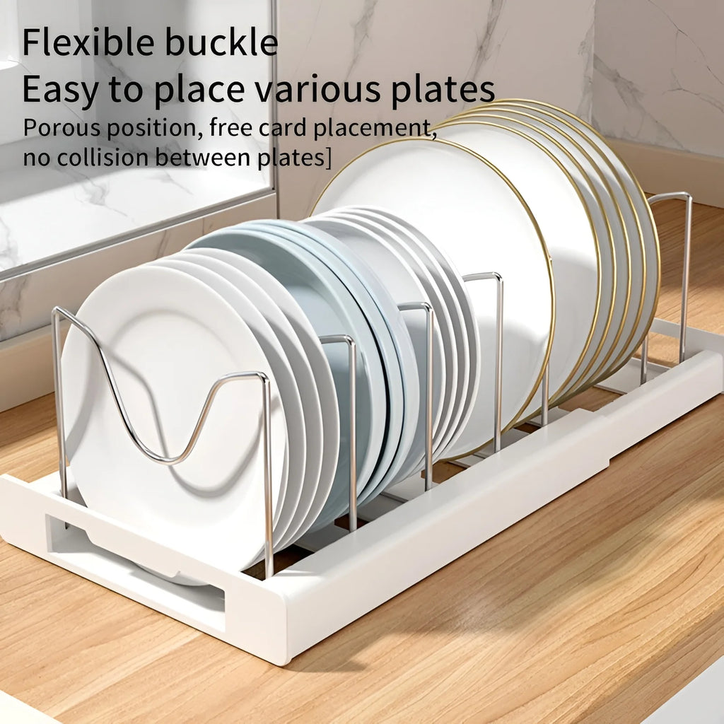 View of Expandable Pot,Pan & kitchen Organizer Rack – Adjustable Kitchen Cabinet