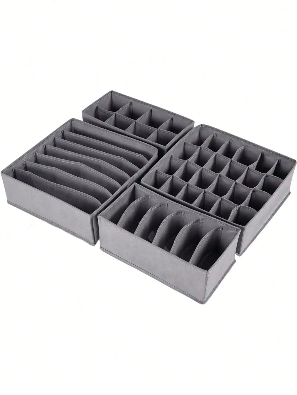 4-Pack Foldable Drawer Organizer Set – Fabric Closet Divider for Clothes &
