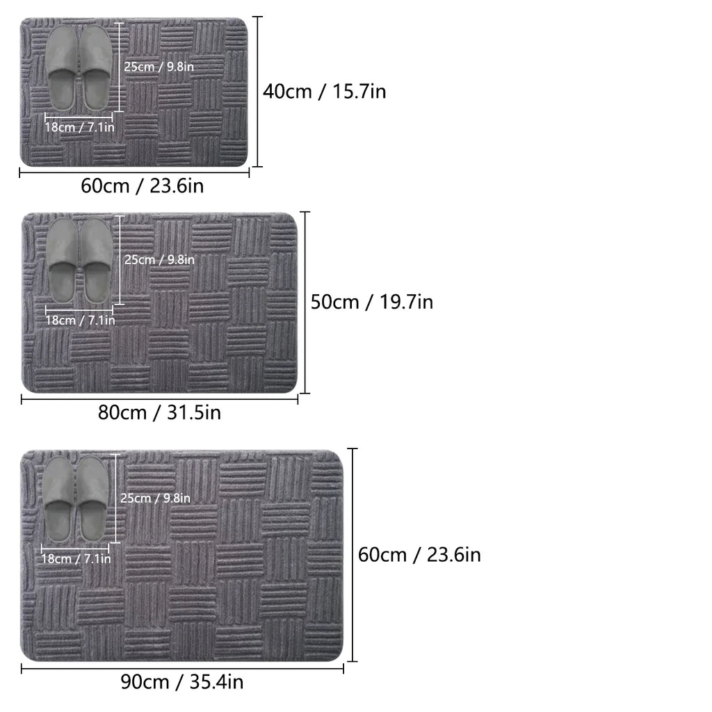 Ultra Absorbent Bathroom Floor Mat – Non-Slip Thick Soft Bath Rug