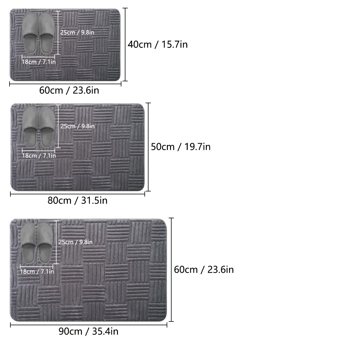 Ultra Absorbent Bathroom Floor Mat – Non-Slip Thick Soft Bath Rug