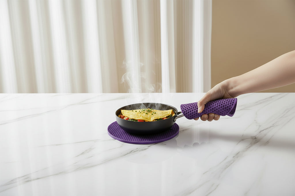 View of Silicone Heat Resistant Trivet Mat – Non-Slip Hot Pad for