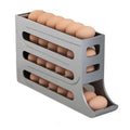 4-Layer Automatic Rolling Egg Storage Rack – Refrigerator Egg Organizer Holder