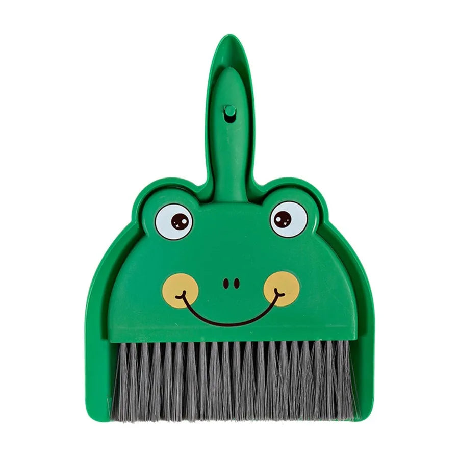 Cartoon Mini Broom & Dustpan Set – Cute Handheld Desktop Cleaning Brush