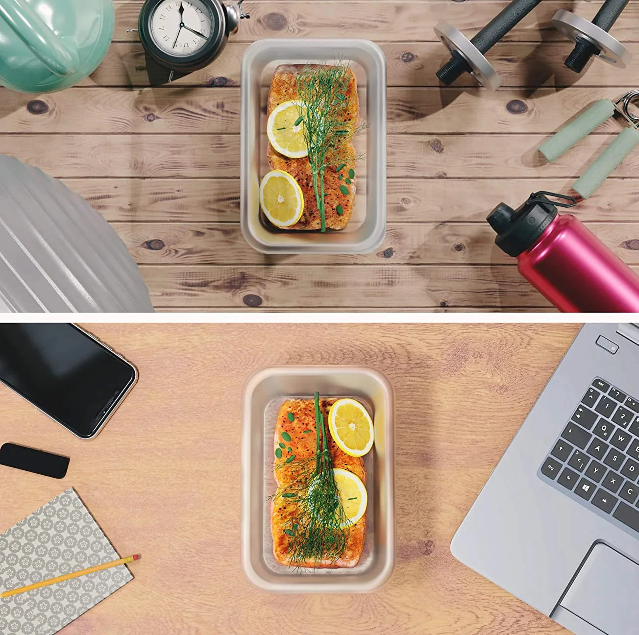 4-Piece Airtight Food Storage Container Set – Snap Lid Plastic Containers for Pantry & Kitchen | Leakproof | 4 Containers + 4 Lids