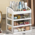 View of Multi-Layer Makeup Organizer with Drawers – Desktop Cosmetic Storage Box