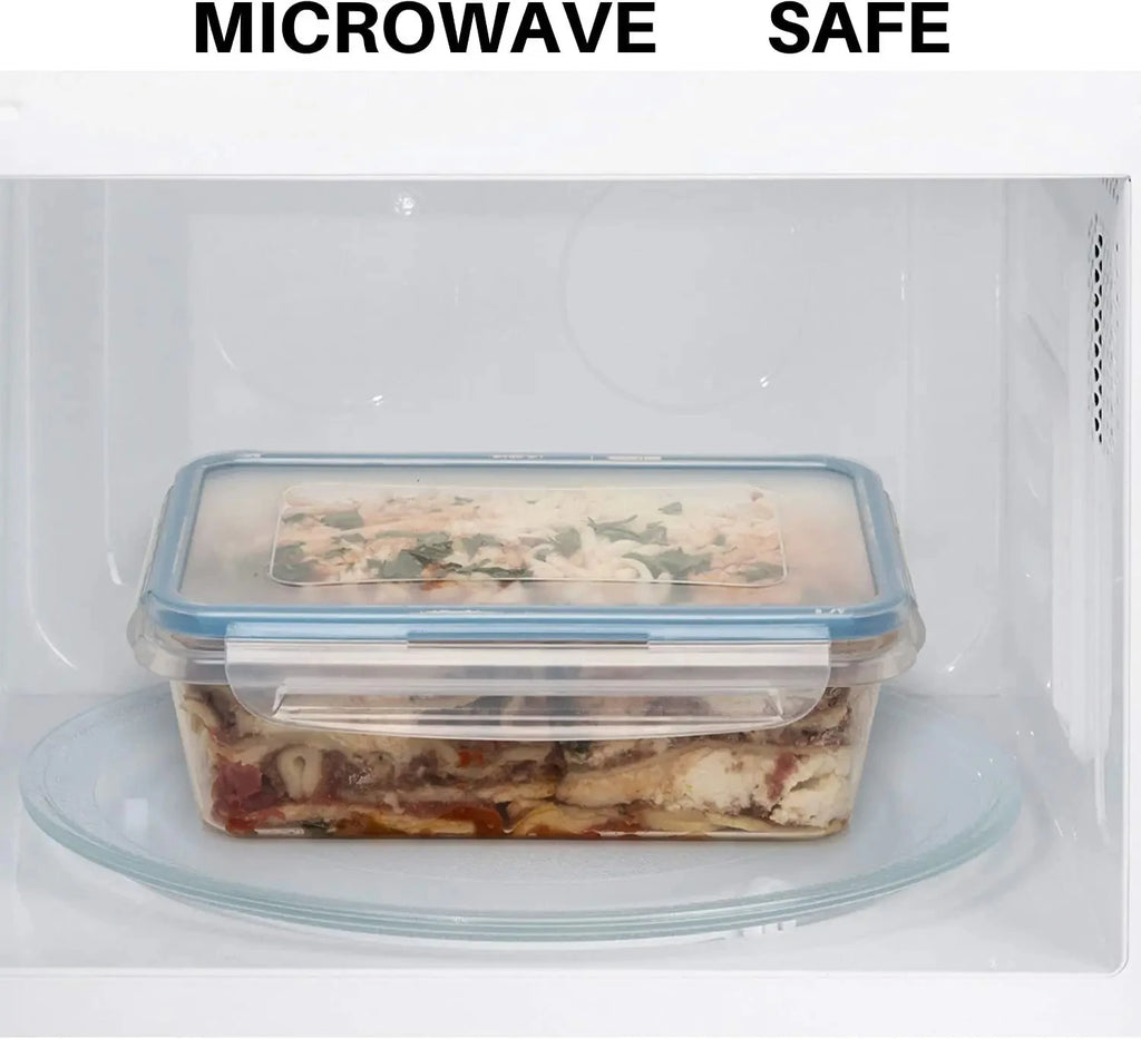 4-Piece Airtight Food Storage Container Set – Snap Lid Plastic Containers for Pantry & Kitchen | Leakproof | 4 Containers + 4 Lids