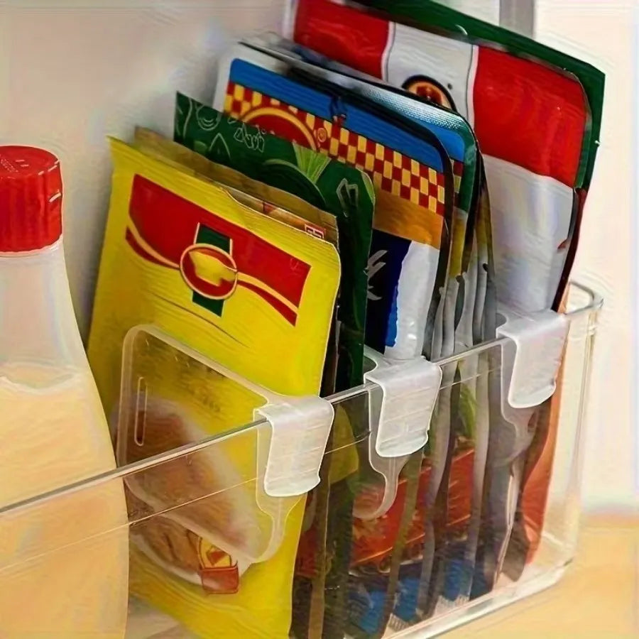 5-Pack Refrigerator Shelf Dividers – Snap-On Fridge Organizer for Kitchen & Pantry