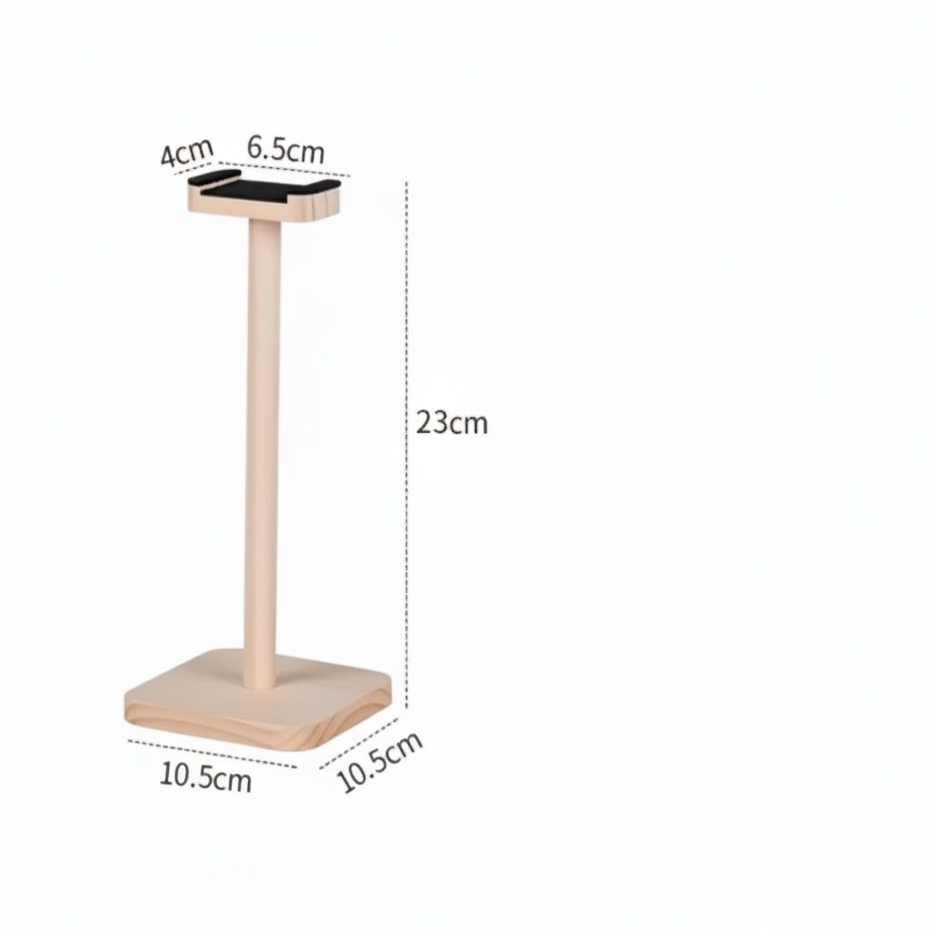 1 or 2 | PieceWooden Headphone Stand with Base – Detachable Multi-Function Headset Hanger & Storage Rack
