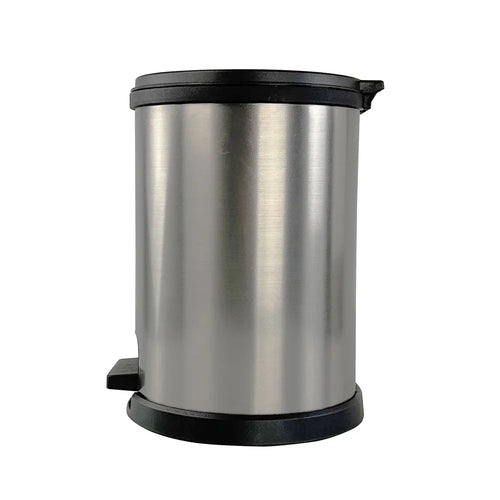 5 Gallon Round Step Trash Can Touchless Bathroom Wastebasket Durable Pedal Design