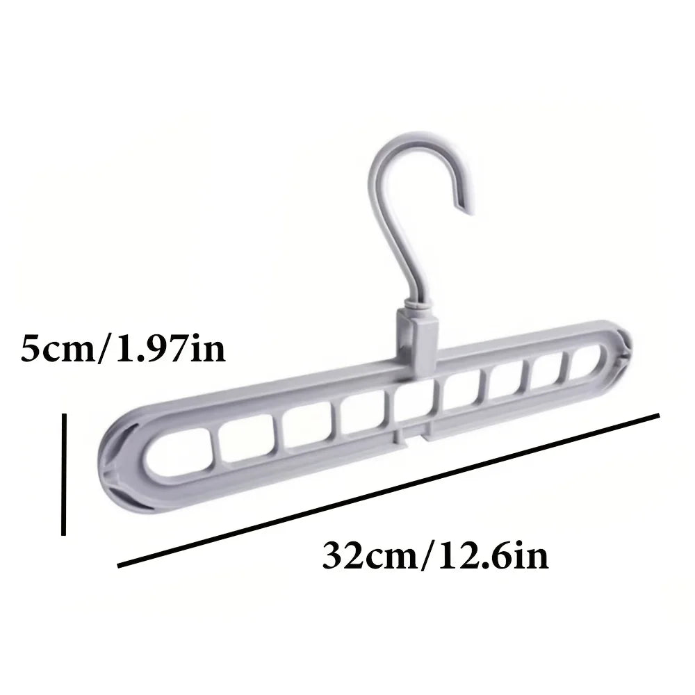 3 pieces 9-hole Closet Organizer for Hangers – Space Saving Multi-Layer Clothes