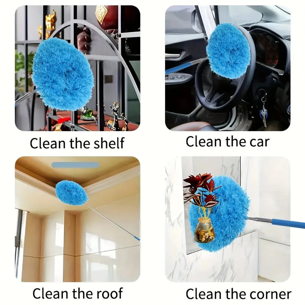 Microfiber Ceiling  Duster with Extension Rod – Washable High-Reach Cleaning Brush