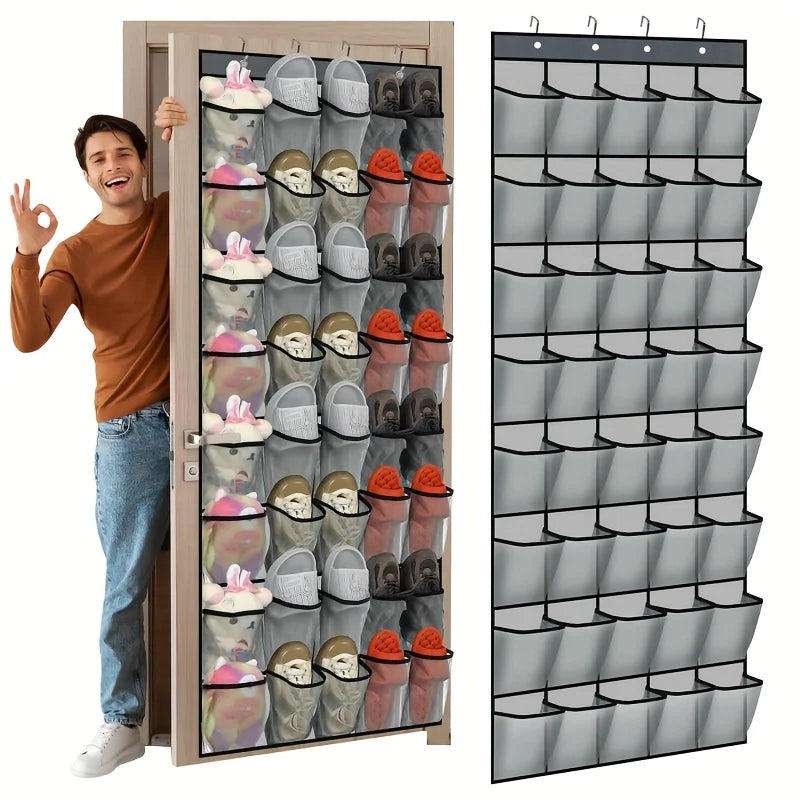 Hanging Door Organizer with Pockets – Foldable Storage for Shoes, Underwear &