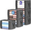 6 pack set- Large Storage Bags – 6 Pack Foldable Closet Organizers