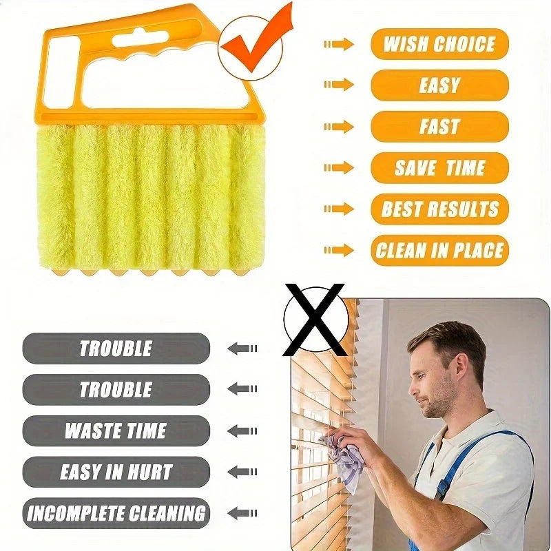 View of Vent Blinds Cleaner Brush – Microfiber Air Vent and Window
