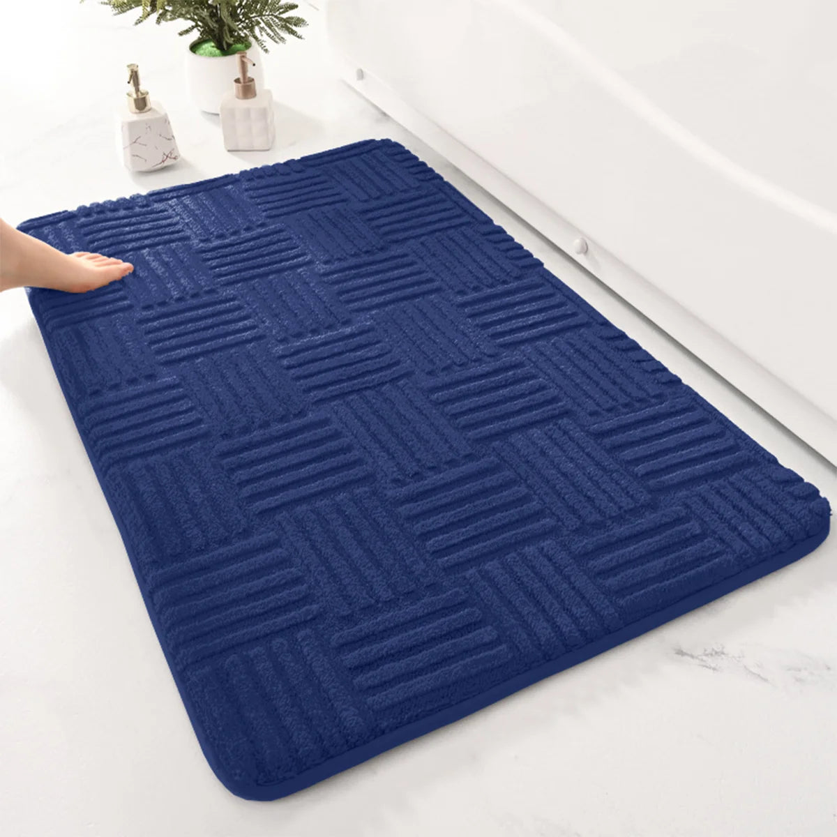 View of Ultra Absorbent Bathroom Floor Mat – Non-Slip Thick Soft Bath