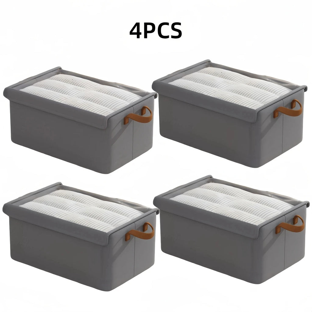 2/4pc Clothes Organizer – Foldable Drawer Storage Boxes for Closet, Wardrobe, and