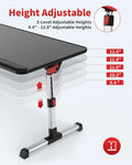 Adjustable Laptop Stand Desk with Foldable Legs – Portable Bed & Sofa