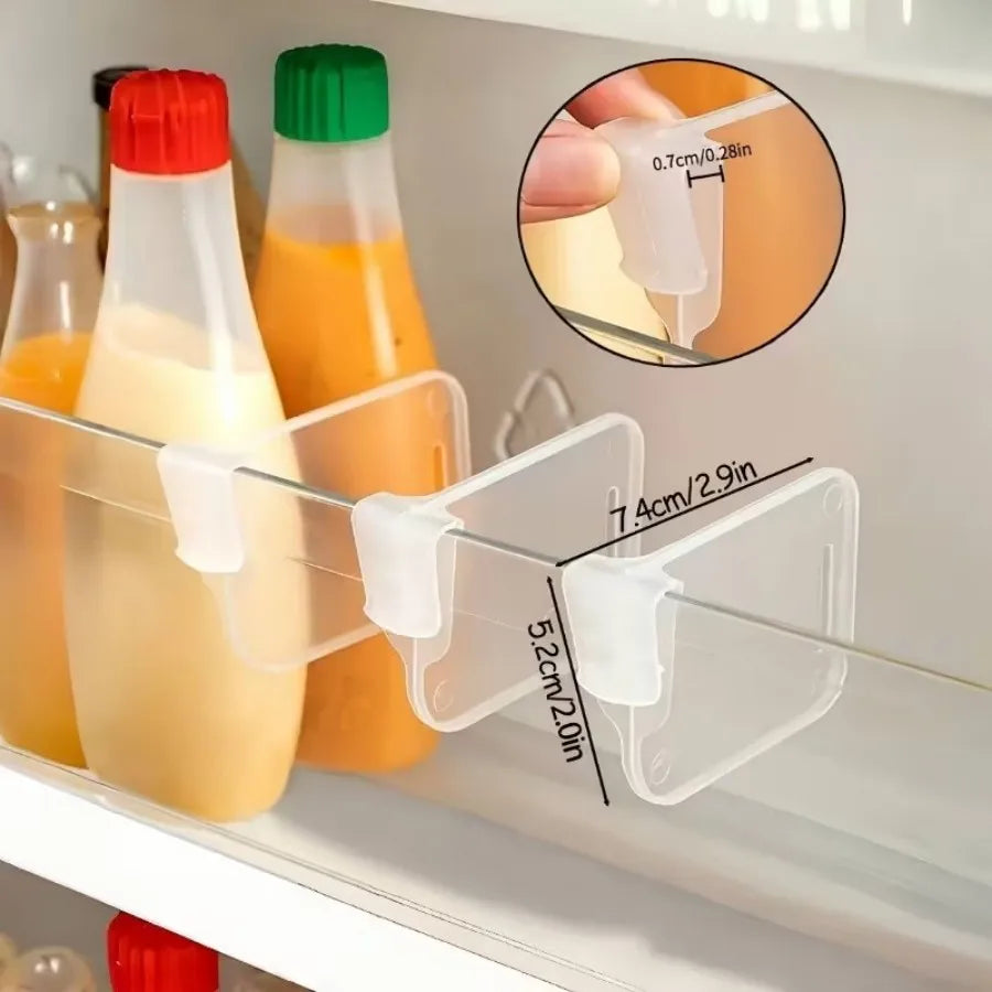 5-Pack Refrigerator Shelf Dividers – Snap-On Fridge Organizer for Kitchen & Pantry