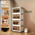 4/5 Tier Folding Storage Cabinet with Lid – Stackable Plastic Organizer product