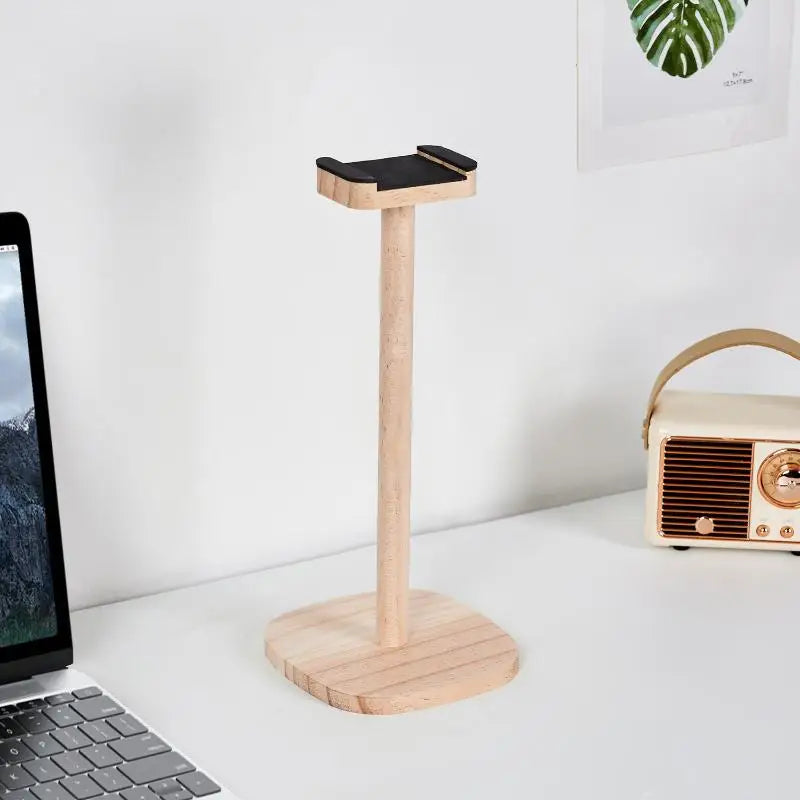 1 or 2 | PieceWooden Headphone Stand with Base – Detachable Multi-Function Headset Hanger & Storage Rack