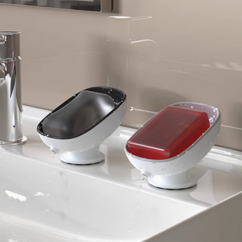 View of Self-Draining Soap Dish – Double Layer Soap Holder with Drainage