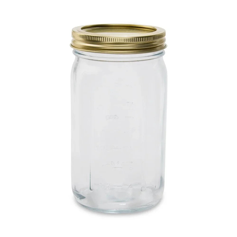 32oz Wide Mouth Glass Canning Jars – Airtight Mason Jars Set of