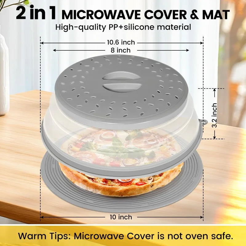 View of Collapsible Microwave Cover – Vented Food Splatter Guard for Microwave