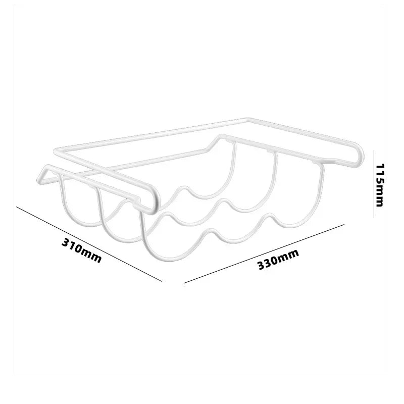 View of Under-Shelf Refrigerator/Cabinet Bottle Organizer – Fridge Wine & Beer Bottle