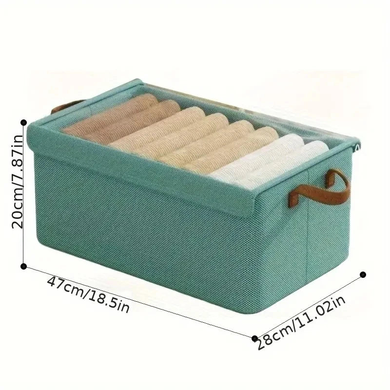View of 2/4pc Clothes Organizer – Foldable Drawer Storage Boxes for Closet,