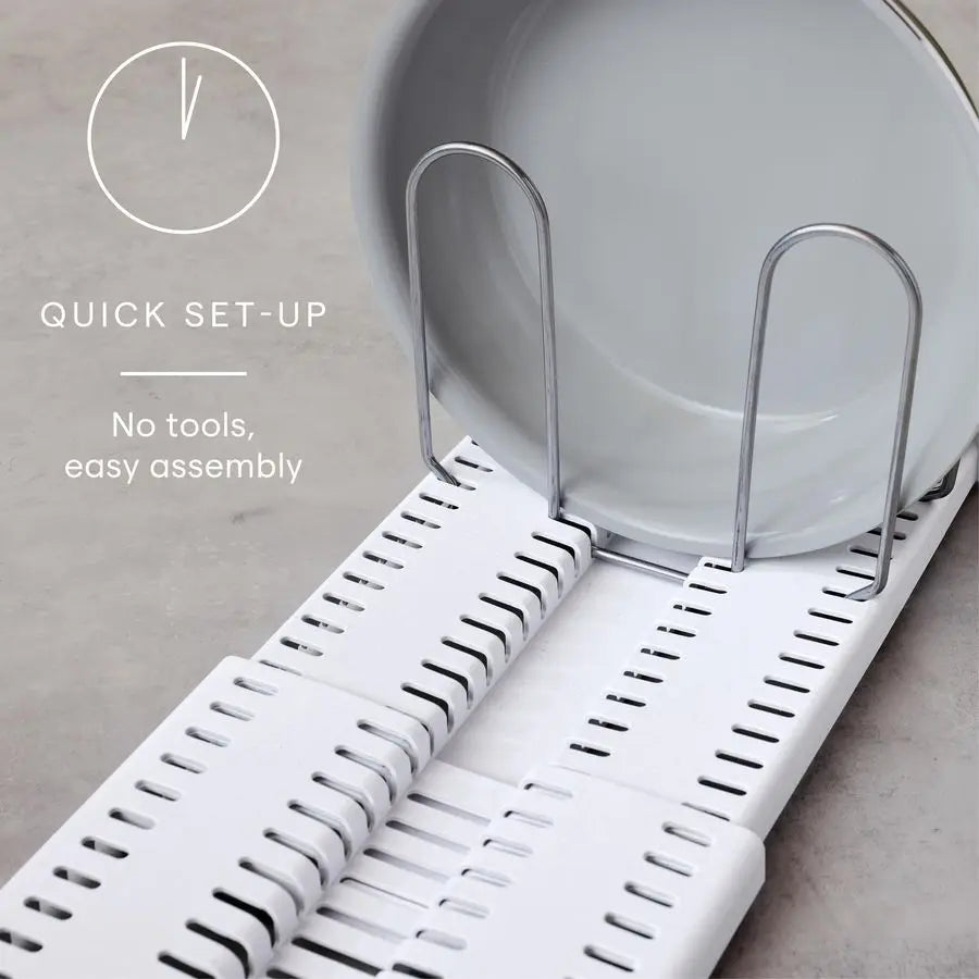 Expandable Pan & Lid Organizer Rack – Adjustable Kitchen Cabinet Pot Lid