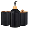 View of Bathroom Countertop Organizer Set – Soap Dispenser, Toothbrush Holder &