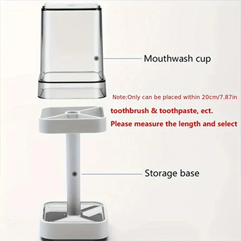 2-in-1 Family Toothbrush Holder with Cover – Bathroom Countertop Organizer product