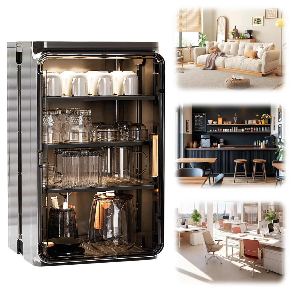 Stackable Dustproof Cup Storage Box – Multilayer Plastic Cup Organizer for Kitchen