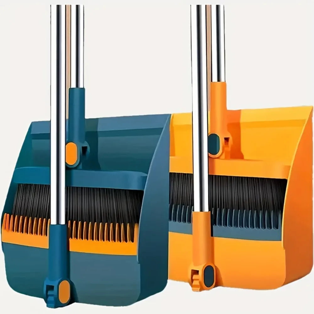 2-Piece Broom and Dustpan Set – Long Handle Household Sweeping Cleaning Kit