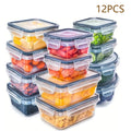 12-Piece Airtight Food Storage Containers Set – BPA-Free Microwave Safe Lunch Boxes