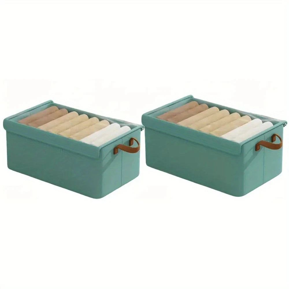 View of 2/4pc Clothes Organizer – Foldable Drawer Storage Boxes for Closet,