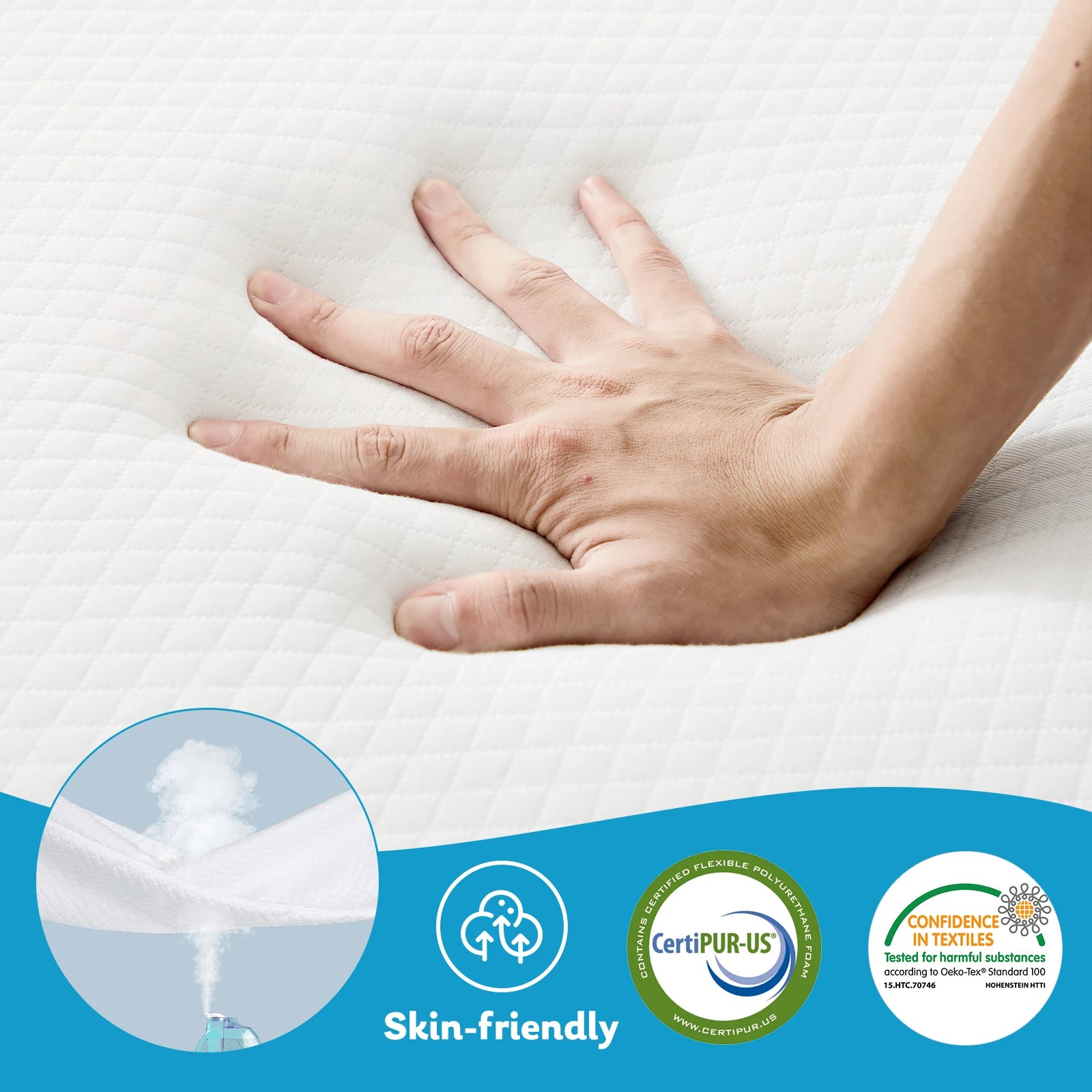 Three Fold Portable Floor Mattress – Tri-Fold Foldable Sleeping Mattress for Home