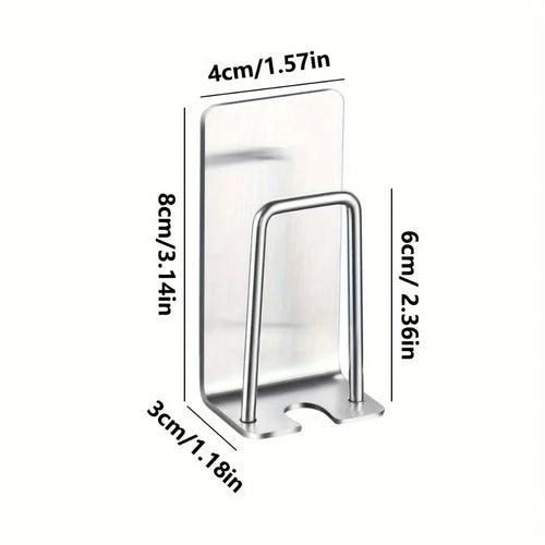 Adhesive Stainless Steel Wall Mounted Toothbrush Holder – No Drill Bathroom Organizer