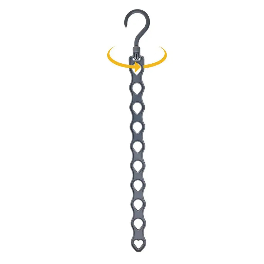 10-Hole Closet Organizer for Hangers – Space Saving Multi-Layer Clothes Hanger Rack