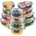 12-Piece Glass Food Storage Containers with Lids – Airtight Meal Prep &