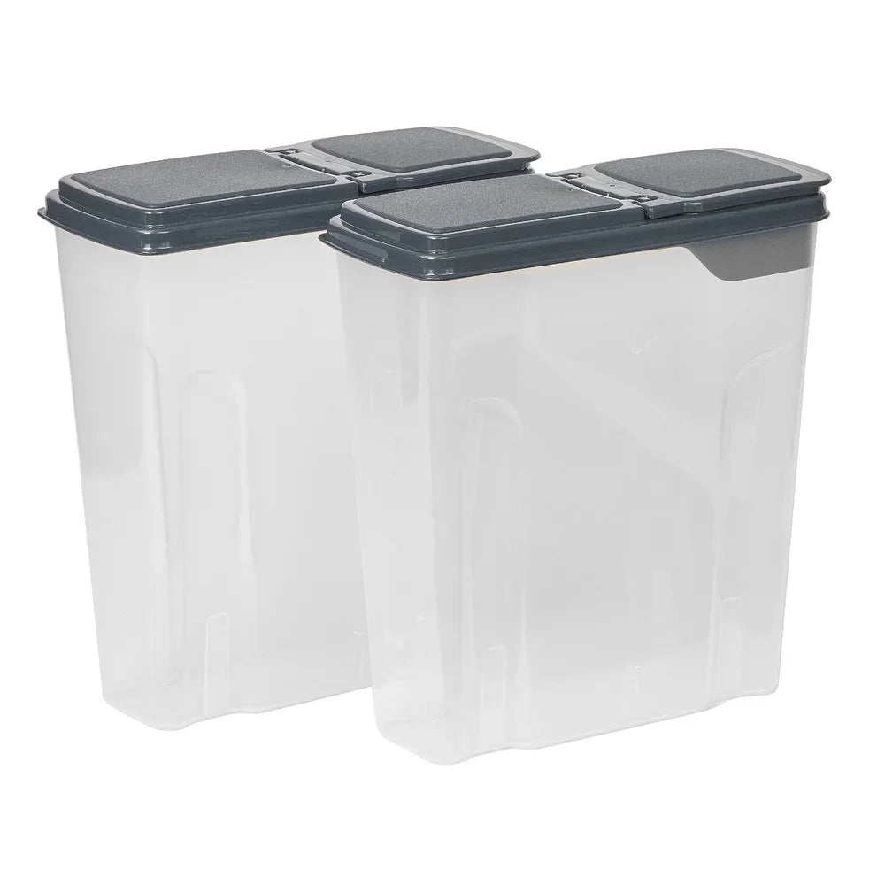 View of 2-Pack 6 Quart Cereal Dispenser Containers – Airtight Dry Food