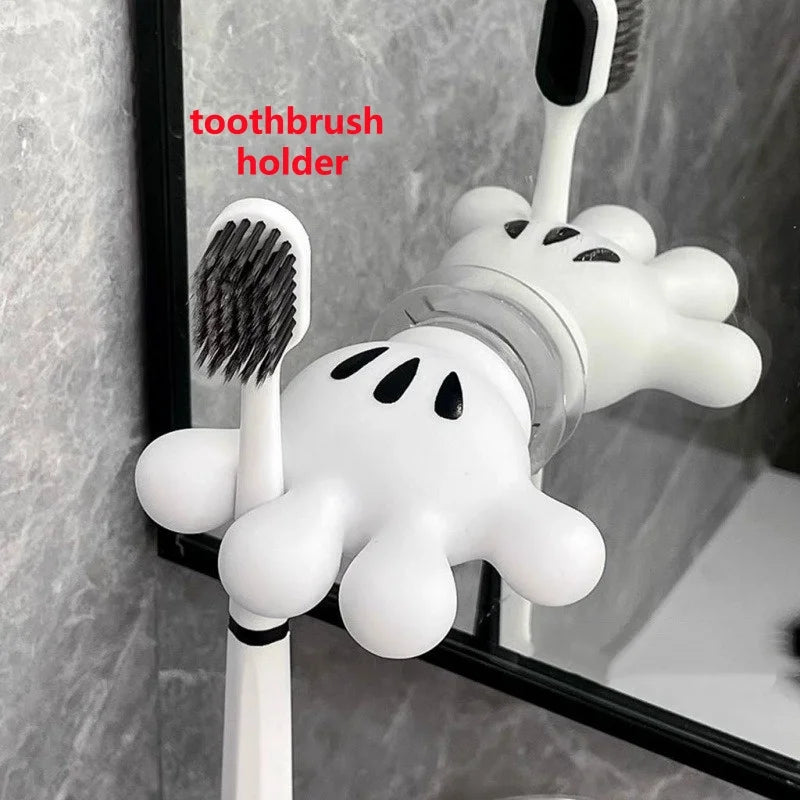 Adhesive Cute Wall Mounted Toothbrush Holder – Suction Cup Bathroom Organizer product