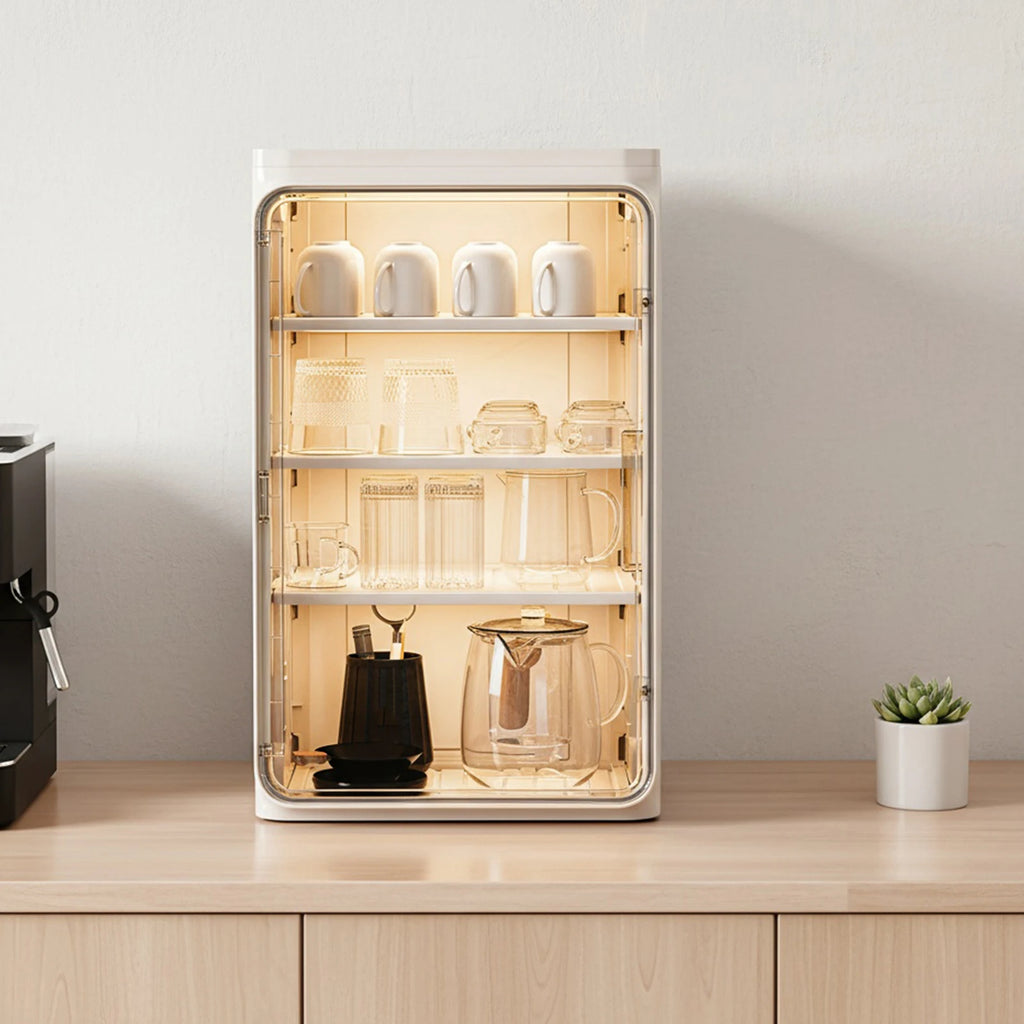 Stackable Dustproof Cup Storage Box – Multilayer Plastic Cup Organizer for Kitchen