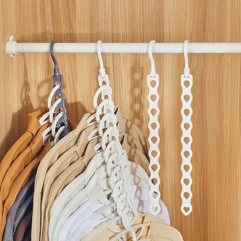 10-Hole Closet Organizer for Hangers – Space Saving Multi-Layer Clothes Hanger Rack