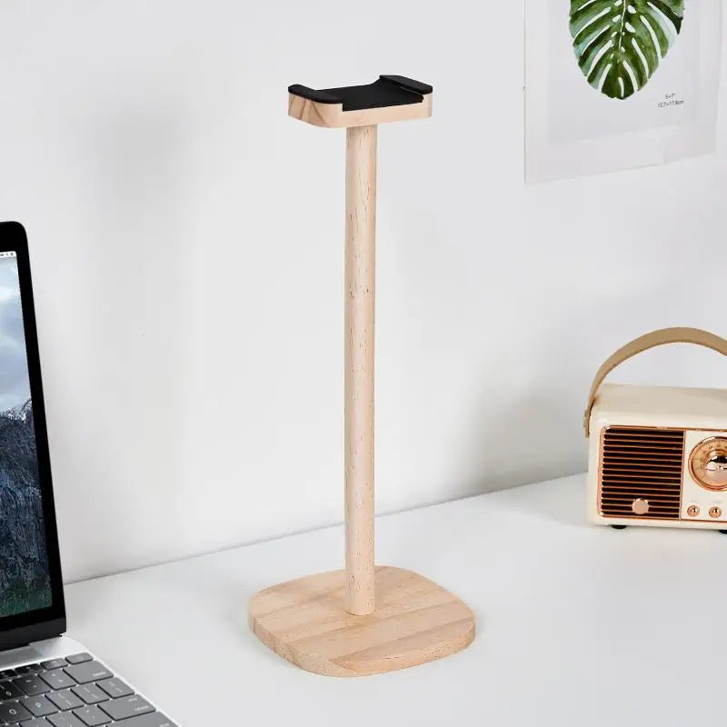 1 or 2 | PieceWooden Headphone Stand with Base – Detachable Multi-Function Headset Hanger & Storage Rack