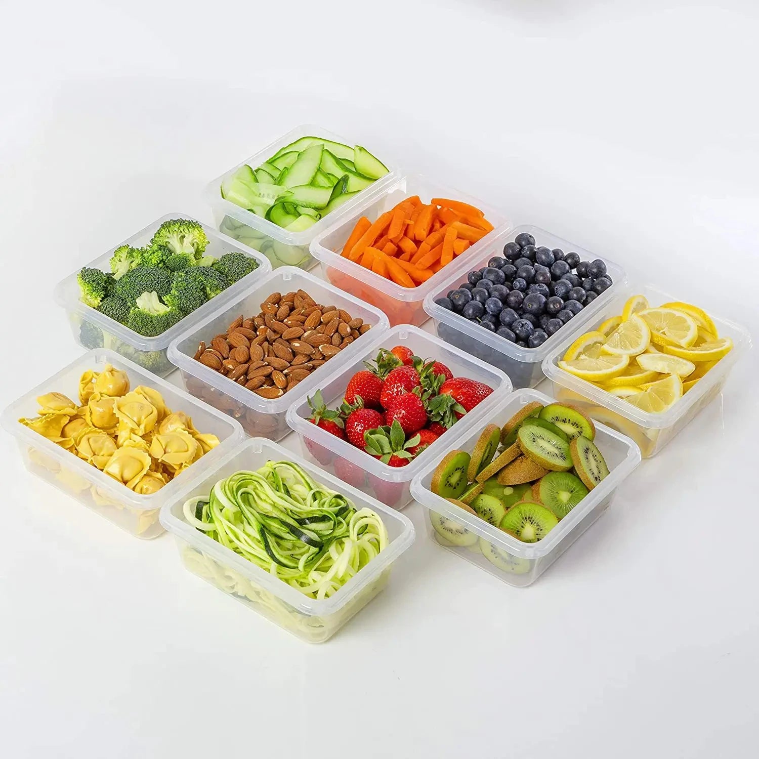 4-Piece Airtight Food Storage Container Set – Snap Lid Plastic Containers for Pantry & Kitchen | Leakproof | 4 Containers + 4 Lids