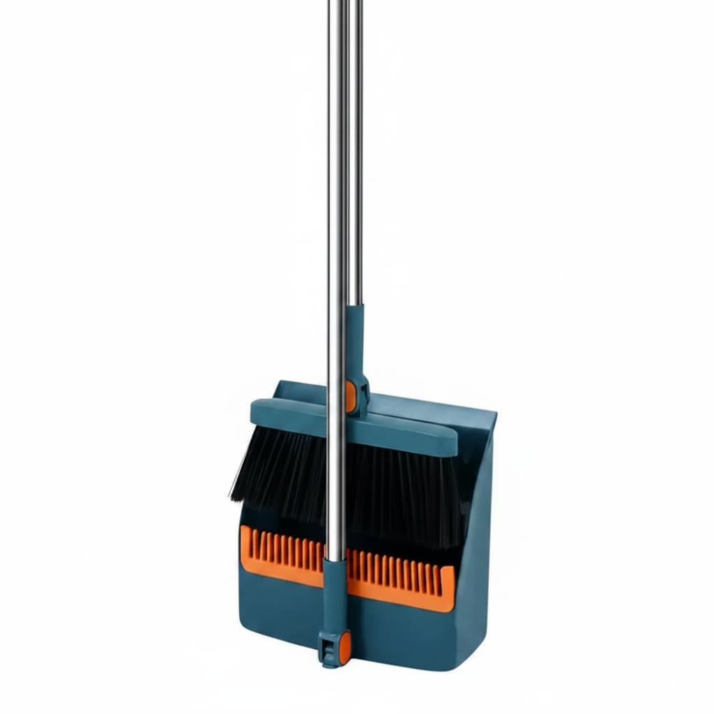 Broom and Dustpan Set – Long Handle Household Sweeping & Cleaning Kit