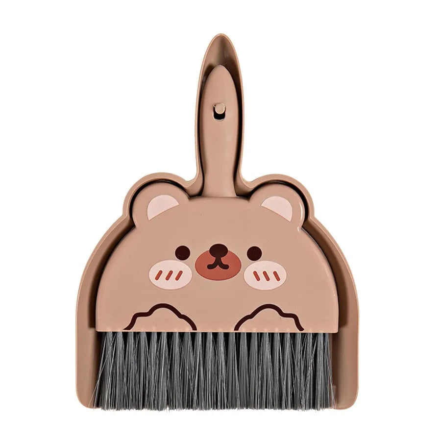 Cartoon Mini Broom & Dustpan Set – Cute Handheld Desktop Cleaning Brush
